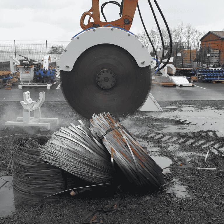 Recycling application for aluminum by KEMROC diamond Saw