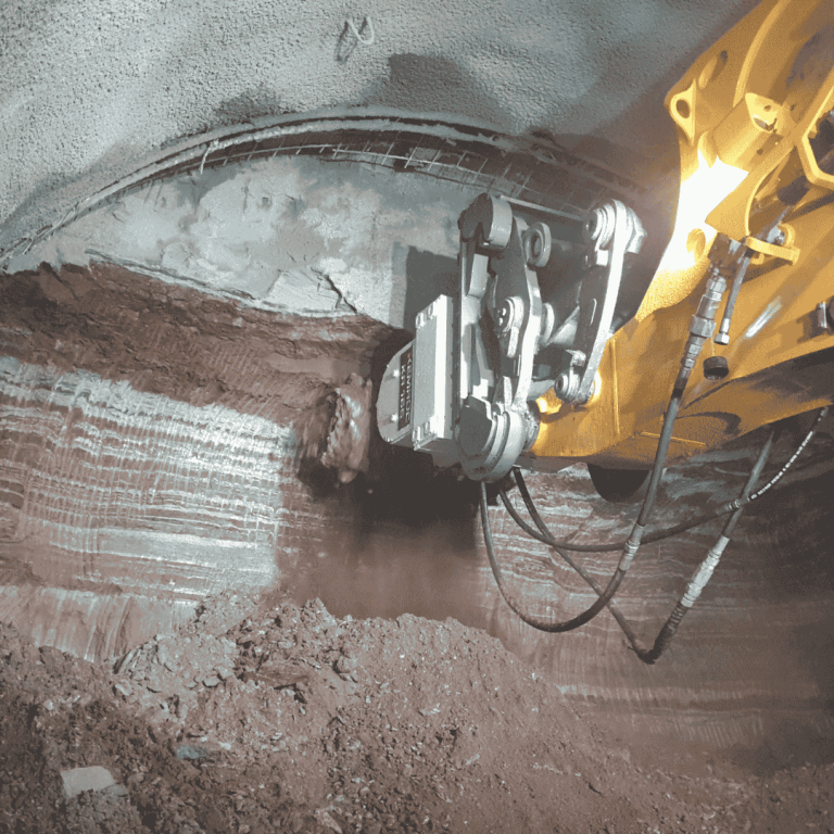 Tunnel Excavation by KEMROC Attachment