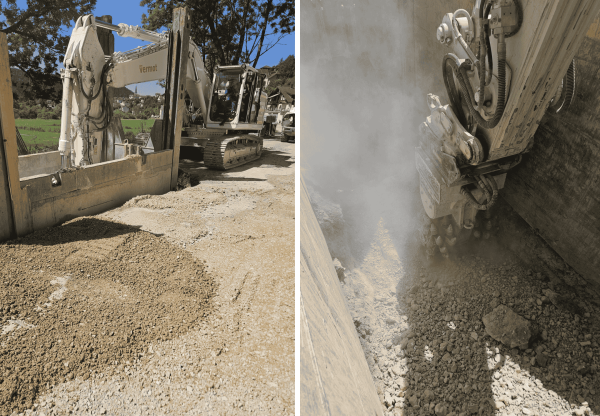 KEMROC KR Rotary Drum Cutter Powers Trenching Project, France Caterpillar 330 with KEMROC KR 150 | Trenching in Hard Limestone Rock