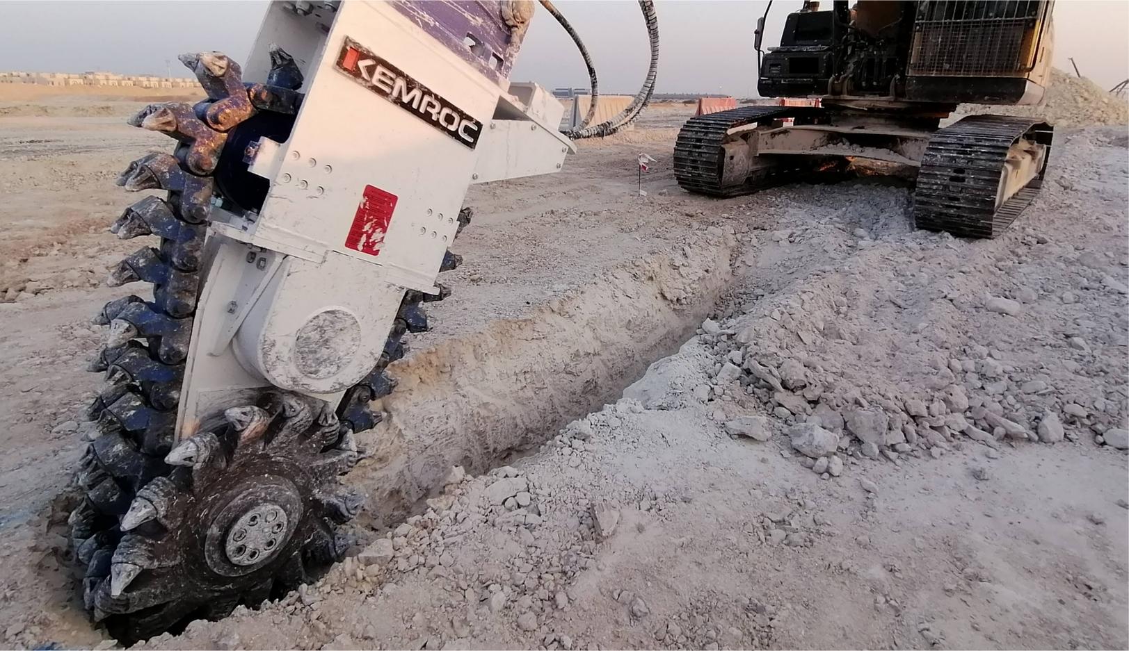 Why Contractors Choose KEMROC Over Other Traditional Solutions? The Numbers Speak, KEMROC Chain Cutters Doubled Productivity on a Major Pipeline Project in Kingdom of Saudi Arabia