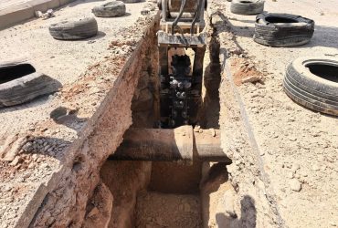 From Demo to Delivery: In Saudi Arabia, Contractor Invests in 3 KEMROC EK 150 Chain Cutters After On-Site Demo Success for Major Sewage Project, Cutting Limestone Rock.