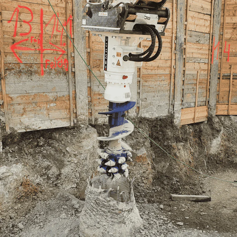 KRX Power Tool Drives for pile cap cropping Application