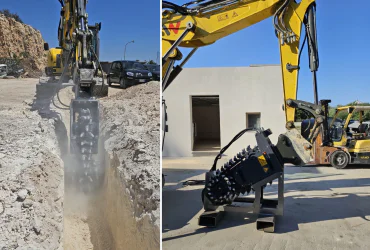 Straight Trenches. Reusable Material. Maximum ROI. KEMROC EK 40 Chain Cutter Delivers Precision, Productivity, and Profitability in Agrigento, Italy.