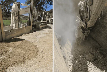 Smart Trenching in France: KEMROC Rotary Drum Cutter KR 150 Powers Precision Excavation in Villes le Lac.