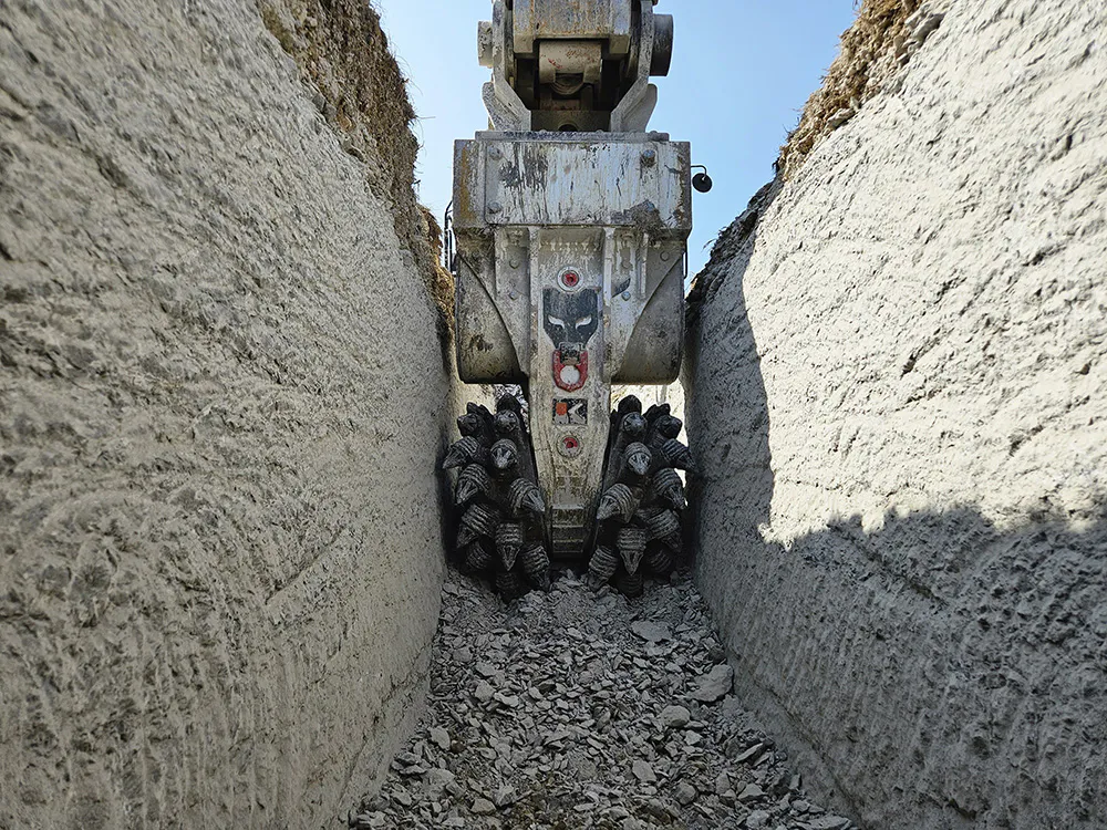 KRC Bullhead Cutter in Trenching Projects