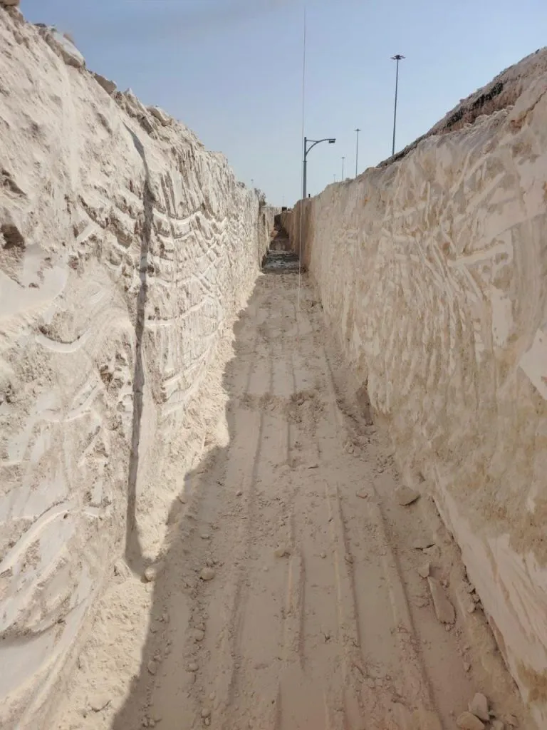Rock Trenching Project in Abu Dhabi, UAE by KEMROC EK chain Cutters