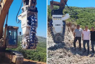 Wind Farm Trenching in Greece: KEMROC EK 160 Chain Cutter Delivers Precision, Productivity, and Lower Cost per Meter in Limestone. 